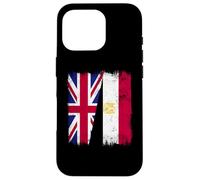 UK Egypt Half Flag British Egyptian Heritage Case for iPhone 16 Pro
