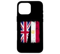 UK Egypt Half Flag British Egyptian Heritage Case for iPhone 16 Pro Max