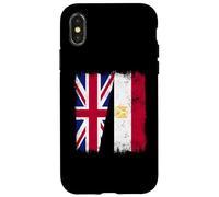UK Egypt Half Flag British Egyptian Heritage Case for iPhone X/XS