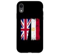 UK Egypt Half Flag British Egyptian Heritage Case for iPhone XR