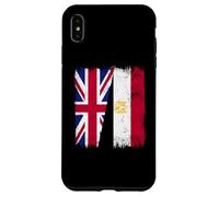 UK Egypt Half Flag British Egyptian Heritage Case for iPhone XS Max