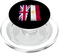 UK Egypt Half Flag British Egyptian Heritage PopSockets PopGrip for MagSafe