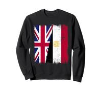 UK Egypt Half Flag British Egyptian Heritage Sweatshirt