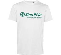 UK Election 2024 T-Shirt, Sinn Féin Party Tshirt, Vote for Sinn Féin Party Tshirt, Election Campaign t-Shirt, Change Starts Here T-Shirt, Election 2024 Tshirt, Vote for Mary Lou McDonald White