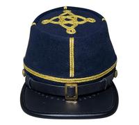 UK EMPIRE GROUP American Civil War Officer Union Kepi, US Captain Rank - 100% Navy Blue Wool Cloth Hat/Cap (US, Alpha, Small, Union Blue)