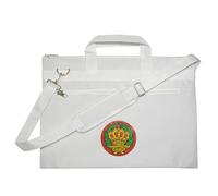 UK EMPIRE GROUP Masonic Amaranth Crown Tote Bag Printed, Lightweight Water Resistant with Hand & Shoulder Carry, White, S