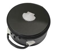 UK EMPIRE GROUP Masonic Crown Cap Case ST Thomas Of Acon Black Leather, Embroidered Emblem (Silver) -Freemason Hat Carrying Storage Box