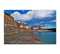 UK England Anstruther Cellardyke Harbour Jigsaw Puzzle for Adults 100 Piece Travel Gift Souvenir 45,5x35,5CM