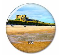 Uk England Bamburgh Castle Coast Beach Northumberland Fridge Magnet Decorative Magnet Bottle Opener Tourist City Travel Souvenir Collection Gift Strong Refrigerator Sticker