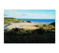 UK England Gower Peninsula Swansea Jigsaw Puzzle for Adults 300 Piece Travel Gift Souvenir 38x26CM