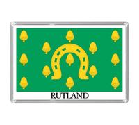 UK ENGLAND - HISTORIC COUNTY FLAGS Fridge Magnets (Rutland) | JUMBO Fridge Magnets featuring the Flags of the 39 Historic English Counties - Size 9.7cm by 6.7cm (Rutland)
