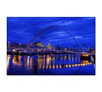 UK England Newcastle Millennium Bridge Jigsaw Puzzle for Adults 300 Piece Travel Gift Souvenir 38x26CM