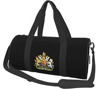 UK England Royal Coat of Arms United Kingdom Travel Luggage Duffel Bag Sports Rolling Foldable Duffel Bag, Black