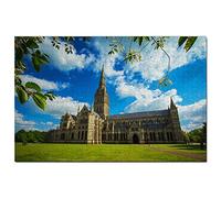 UK England Salisbury Cathedral Jigsaw Puzzle for Adults 100 Piece Travel Gift Souvenir 45,5x35,5CM