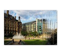 UK England Sheffield The Peace Gardens Jigsaw Puzzle 1000 Piece Game Artwork Travel Souvenir 70x50cm