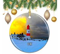 Uk England Souter Lighthouse South Shields Christmas Xmas Tree Ornament Decoration Wedding Hanging Pendant Decor City Travel Souvenir Collection