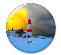 Uk England Souter Lighthouse South Shields Fridge Refrigerator Magnet Decorative Magnet Sticker Travel Souvenir Collection Tourist City Gift Whiteboard Kitchen