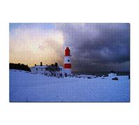 UK England Souter lighthouse South Shields Jigsaw Puzzle for Adults 500 Piece Travel Gift Souvenir 52x38CM
