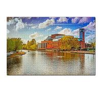 UK England Stratford-upon-Avon Royal Shakespeare Theatre Jigsaw Puzzle 100 Piece Game Artwork Travel Souvenir 45,5x35,5CM