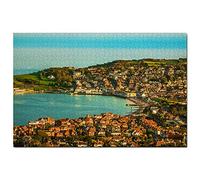 UK England Swanage Bay Jigsaw Puzzle for Adults 1000 Piece Wooden Travel Gift Souvenir