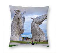Uk England The Kelpies Falkirk Pillow Case Decorative Cushion Cover Pillowcase Sofa Chair Bed Car living Room Bedroom Office 18"x 18" KXR-6098