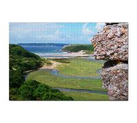 UK England Three Cliffs Bay Swansea Jigsaw Puzzle 1000 Piece Game Artwork Travel Souvenir 26x38CM