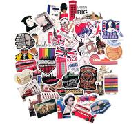 UK England Travel Stickers London British Stickers Pack Buckingham Palace Elizabeth Sticker Red Buses Bottles Stickers Laptop Skateboard Cup Bikes Scrapbooking