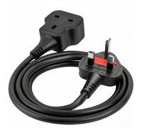 UK Extension Lead 13A Fused, 1 Gang Single Mains Power Socket, 3M | 13A Fused UK Extension Lead With Single Socket, Durable Black Cable And Compact Design For Home, Office And Kitchen Use