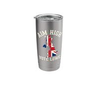UK Flag Aim High Vote Lowe Stainless Steel Insulated Tumbler