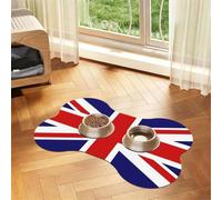 UK Flag Bone Shaped Absorbent Dog Feeding Mat