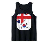 UK Flag British South Korea Flag South Korean Tank Top