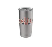 UK Flag Chess Pieces Patriotic Chess Player British Pride Stainless Steel Insulated Tumbler