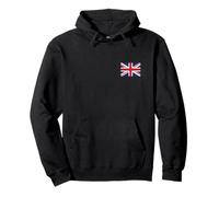 UK FLAG CHEST PATCH BANNER UK FLAG Pullover Hoodie