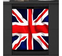 Uk Flag Dishwasher Magnetic Cover Kitchen Decor British Flag Union Jack Front Dishwasher Refrigerator Magnetic Cover Sticker Appliance Decorative Cover 23 x 26 Inches