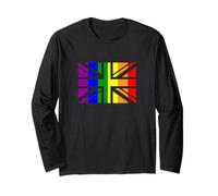 UK Flag LGBTQ Gay Pride Lesbian Women Men British Flag Long Sleeve T-Shirt