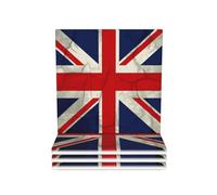 UK Flag Printed Coasters 4 PCS for Drinking, Square Absorbent Ceramic Coaster for Home Decor Tabletop Protection