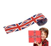 UK Flag Ribbon - Union Jack Decorative Ribbon, British Flag Craft | Patriotic UK Party Supplies For Projects, Bow Knot Gift Wrapping, Handmade Union Jack Bows, British Celebration Décor For