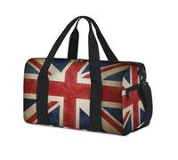 UK Flag Vintage Sports Duffel Bag Retro Flag Weekend Overnight Bag Tote Holdall Casual Travel Gym Duffel Bags for Kids Girls Boys Women Men