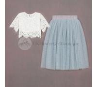 UK Flower Girl Boutique Baby Felicity Couture - Silver Grey - 2/3 yrs