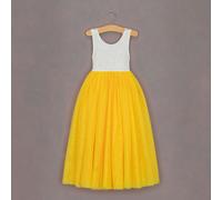 UK Flower Girl Boutique Bohemian Classic Dress - Daffodil Yellow - 2/3 years