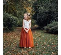 UK Flower Girl Boutique Girl's Felicity Couture Flower Girl Set - Burnt Orange | Size: 5-6 Years UK Flower Girl Boutique Burnt Orange 5-6 Years