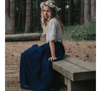 UK Flower Girl Boutique Girl's Felicity Couture Flower Girl Set - Navy Blue | Size: 9-10 Years UK Flower Girl Boutique Navy 9-10 Years