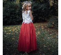 UK Flower Girl Boutique Girl's Felicity Couture Flower Girl Set - Poppy Red | Size: 9-10 Years UK Flower Girl Boutique Red 9-10 Years