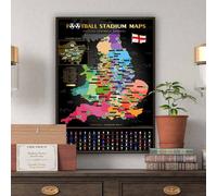 England Football Stadium Map - Scratch off