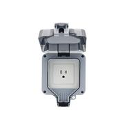 UK FR DE Standard IP66 13A 16A 250V Weatherproof Waterproof Outdoor Wall Power Socket Box Electrical Outlet Charging Pile(MP21-A-15A)