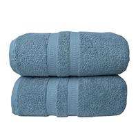 UK furniture Pack of 2 Premium Super Jumbo Bath Sheets 600GSM Highly Absorbent Luxury Towels 100% Egyptian Cotton Quick Dry Extra Large Soft Fluffy Bath Sheet Towels (100 X 200 cm) (Aqua)