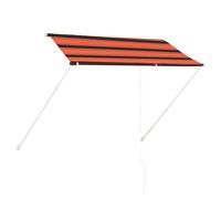 vidaXL Retractable Awning 350x150 cm Orange and Brown UK