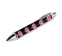 UK Great Britain Heart Flag Ballpoint Pens Black Ink Retractable Writing Pens for Work Business 1 PCS AS PIC 2