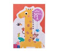 UK Greetings | 1st Birthday Card | Giraffe Cartoon Design | With Envelope