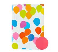 UK Greetings 2 Sheets of Wrapping Paper & 2 Tags for Him/Her/Friend - Bright Balloons Design
